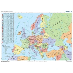 DUO Europa fizyczna z elementami ekologii / Europa polityczna (2017) - dwustronna mapa ścienna 