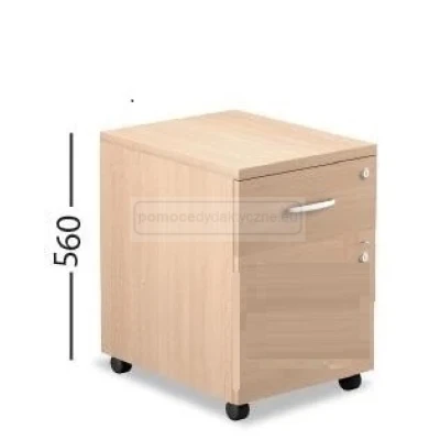 Kontener do biurka z szufladą i szafką, typ D