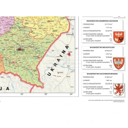 Mapa administracyjna Polski /stan na 2022/ - naklejka ścienna