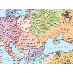 MAPA Europa w XII-XIII w. Imperium mongolskie w XIII w.