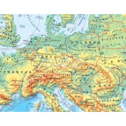 Mapa fizyczna Europy z elementami ekologii - mapa ścienna