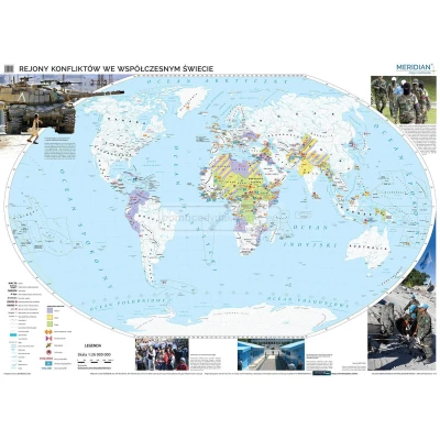 Mapa Rejony konfliktów we współczesnym świecie (2022) – mapa ścienna