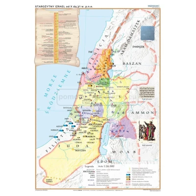 MAPA Starożytny Izrael od X do VI w p.n.e. (Stary Testament)