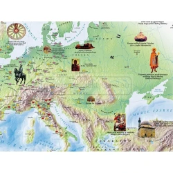 MAPA Wielkie cywilizacje średniowiecza - kultura i sztuka