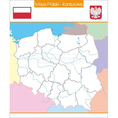 Nakładka magnetyczna 100% - Mapa Polski województwa- kolor  