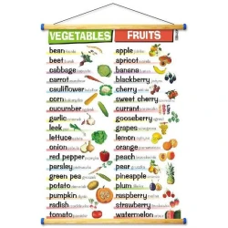 Vegetables, fruits - plansza - język angielski