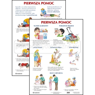 Pierwsza Pomoc, Zdrowie i Bezpieczeństwo dla dzieci – 8 szt. plansze zalaminowane