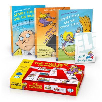 Read, play & learn – Czytaj, graj i ucz się: Granny Fixit + The Busy Day Dominoes