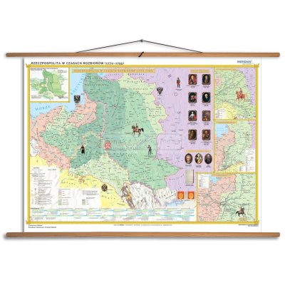 Rzeczpospolita w okresie rozbiorów (1772-1795) - mapa ścienna