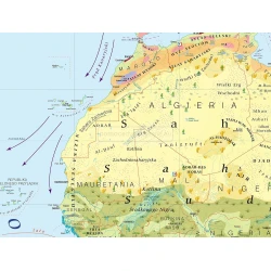 Mapa krajobrazowa Afryki – mapa ścienna