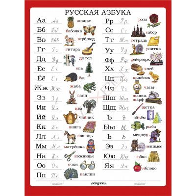 Alfabet rosyjski - Plansza dwustronna 2 w 1