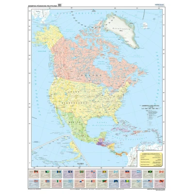Ameryka Północna - mapa polityczna