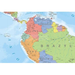 Ameryka Południowa - ścienna mapa polityczna (2020)