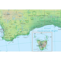 Australia physical - mapa ścienna w języku angielskim