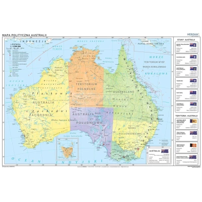 Australia - ścienna mapa polityczna