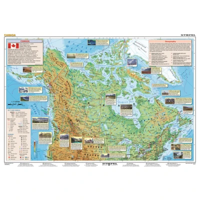Basic Facts About Canada (Fakty o Kanadzie) - Mapa dwustronna 2 w 1