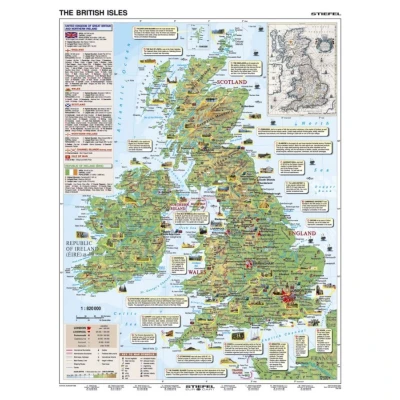 Basic Facts about Great Britain (Fakty o Wielkiej Brytanii) - mapa dwustronna 2 w 1