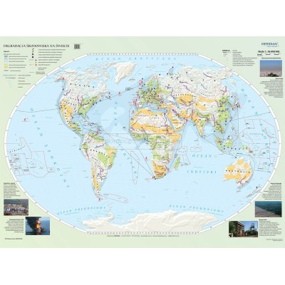 Degradacja środowiska na świecie - mapa ścienna 
