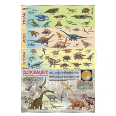 Dinozaury i inne gady prehistoryczne – plansza  