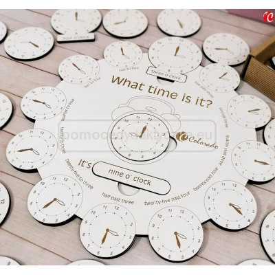 Disc Clock– zegar do nauki czasu w języku angielskim