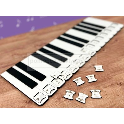Pianino do nauki rozkładu nut na klawiaturze, muzyka