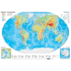 DUO Świat polityczny / fizyczny z elementami ekologii - dwustronna mapa ścienna (2021)