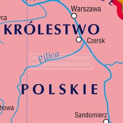 DWUSTRONNA MAPA ŚCIENNA HISTORYCZNA – WIELKIE KSIĘSTWO LITEWSKIE 1240-1430 / KRÓLESTWO POLSKI ZA KAZIMIERZA WIELKIEGO 1333-1370