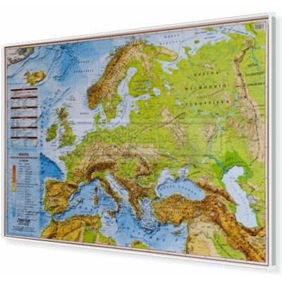 Europa fizyczna 100x70cm. Mapa magnetyczna.