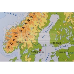 Europa fizyczna 160x120cm. Mapa magnetyczna.