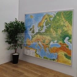 Europa fizyczna 180x150cm. Mapa magnetyczna.