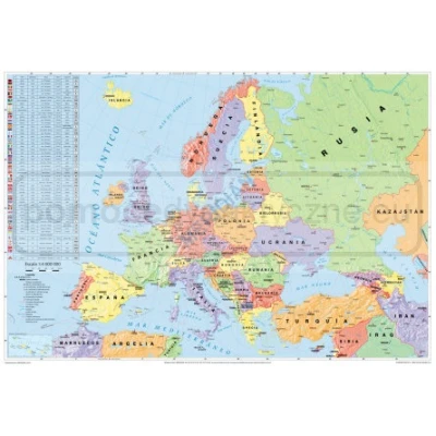 Europa política - mapa ścienna w języku hiszpańskim