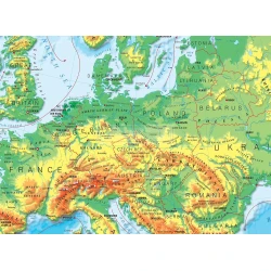 Europe physical map - mapa ścienna w języku angielskim