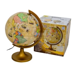 Globus 250 trasami odkrywców podświetlany z opisem
