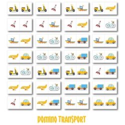 Gra Domino XXL - transport, 28 elementów, 18x36cm