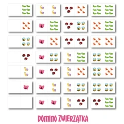 Gra Domino XXL - zwierzęta, 28 elementów, 18x36cm