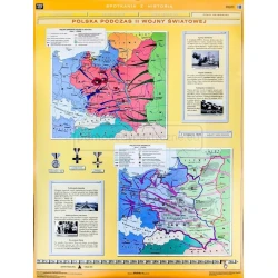 II wojna światowa w Europie / Polska podczas II wojny światowej - dwustronna mapa ścienna