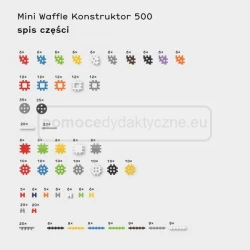 Klocki konstrukcyjne - Mini Waffle Konstruktor 500