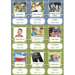 Kolorowy kalendarz Karty edukacyjne do nauki kalendarza