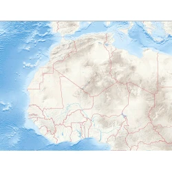 Mapa fizyczna Afryki - ścienna mapa ćwiczeniowa 