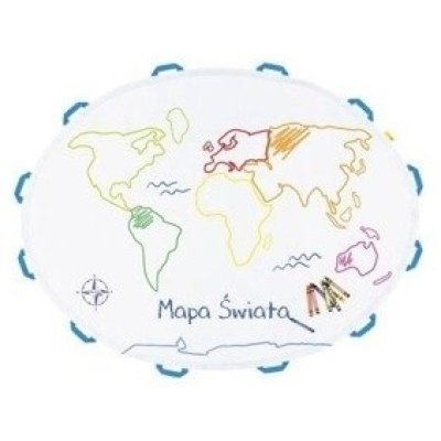 Kreatywna Mata Edukacyjna Mapa Świata (do malowania)