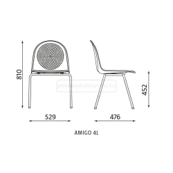 Krzesło AMIGO plastikowe