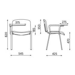 krzesło ISO z pulpitem