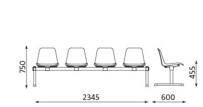 Ławka BETA-4, zestaw siedzisk