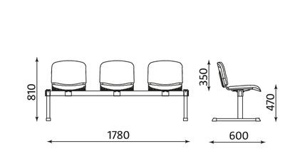 ŁAWKA ISO-3, zestaw siedzisk