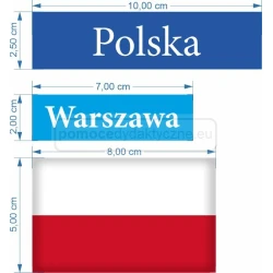 Magnetyczne etykiety – Sąsiedzi Polski, stolice, flagi