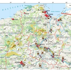 Mapa Degradacja środowiska w Polsce - mapa ścienna 