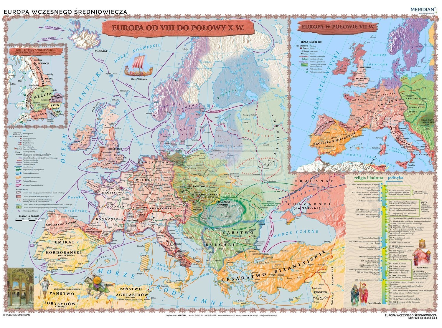 MAPA Europa wczesnośredniowieczna Pomocedydaktyczne.eu