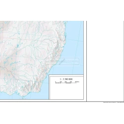 Mapa fizyczna Australii - ścienna mapa ćwiczeniowa