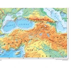 Mapa fizyczna Europy z elementami ekologii - mapa ścienna