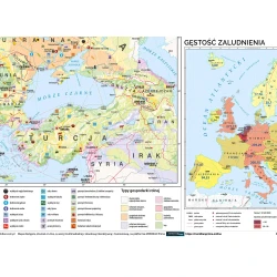 Mapa gospodarcza Europy - mapa ścienna 